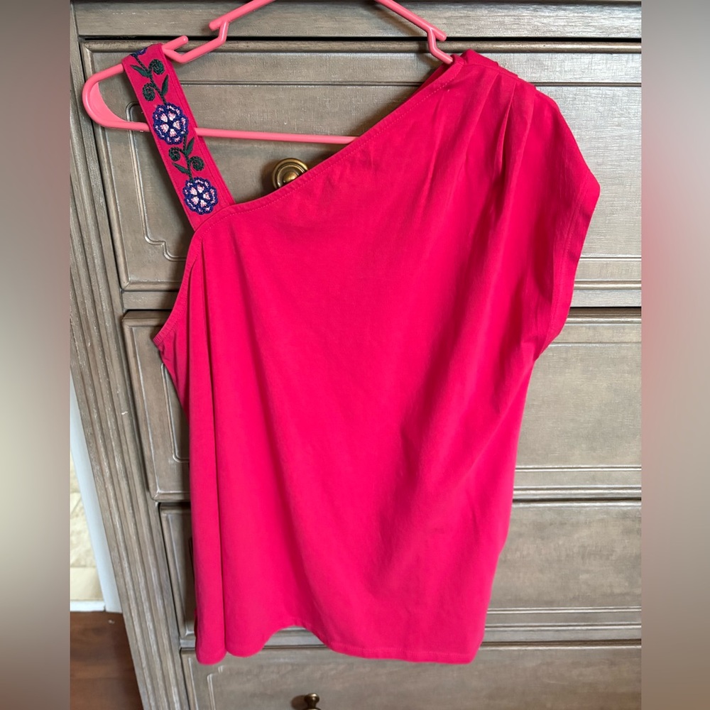 Soft Surroundings Women's One-Shoulder Pink Top